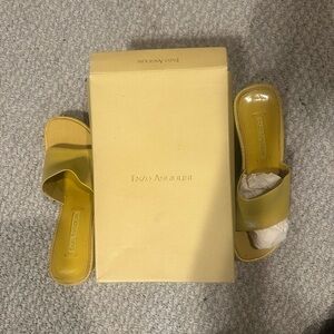 Enzo Angiolini Yellow Slide Mules